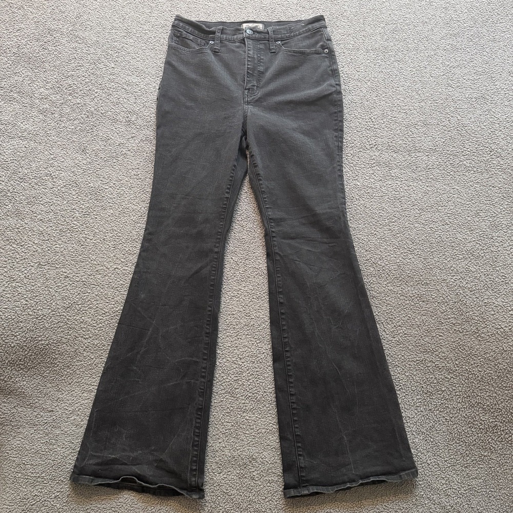 Madewell Skinny Flare Jeans Black Denim Women's 30 Boho Casual Y2K